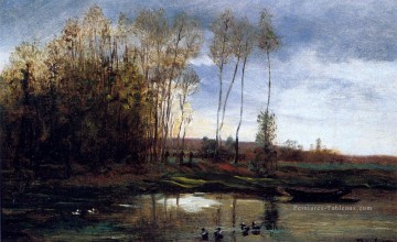 R Barbizon impressionnisme paysage Charles François Daubigny Peinture à l'huile